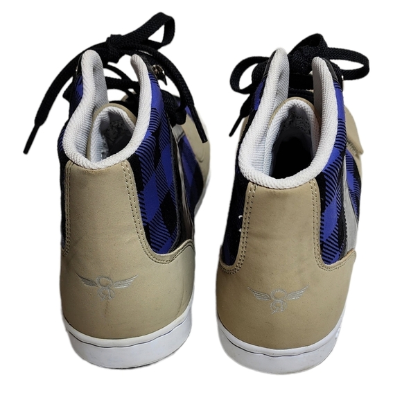 Creative Recreation Cesario Sneaker Tan Purple Black Plaid Size 8 EU 39 - Picture 4 of 16